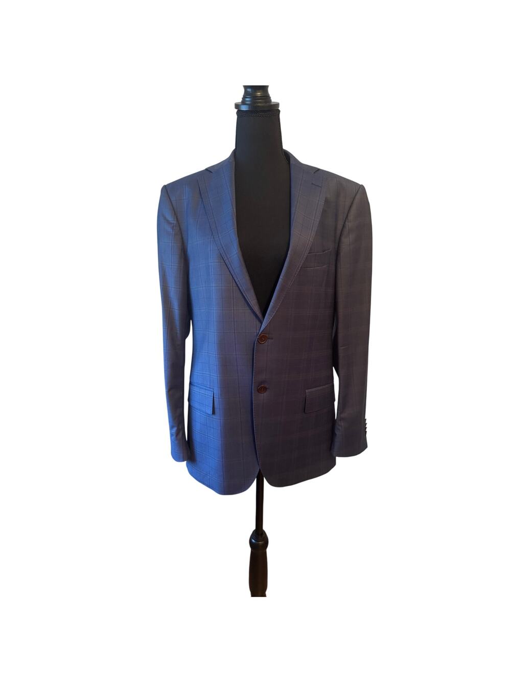 SARAR Navy Plaid Suit Size 38R